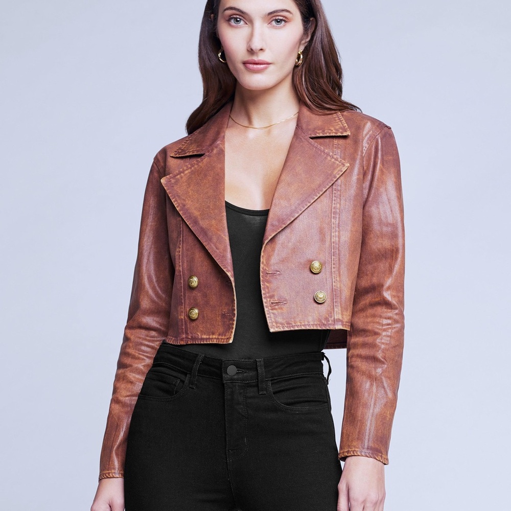 L’ Agence Laverne Coated Jacket (NWT)